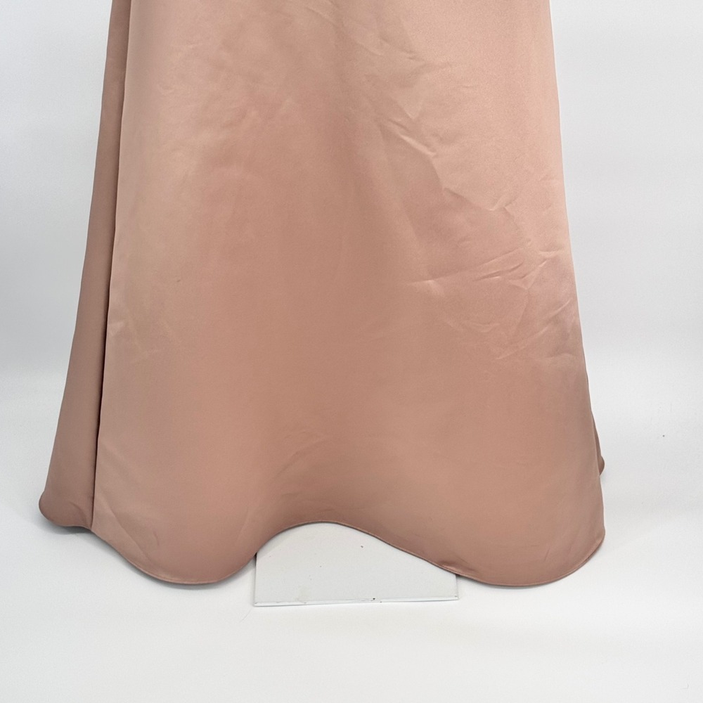 New Watters & Watters Strapless Satin Wedding Formal Gown Size 2 Blush Champagne - Picture 8 of 16